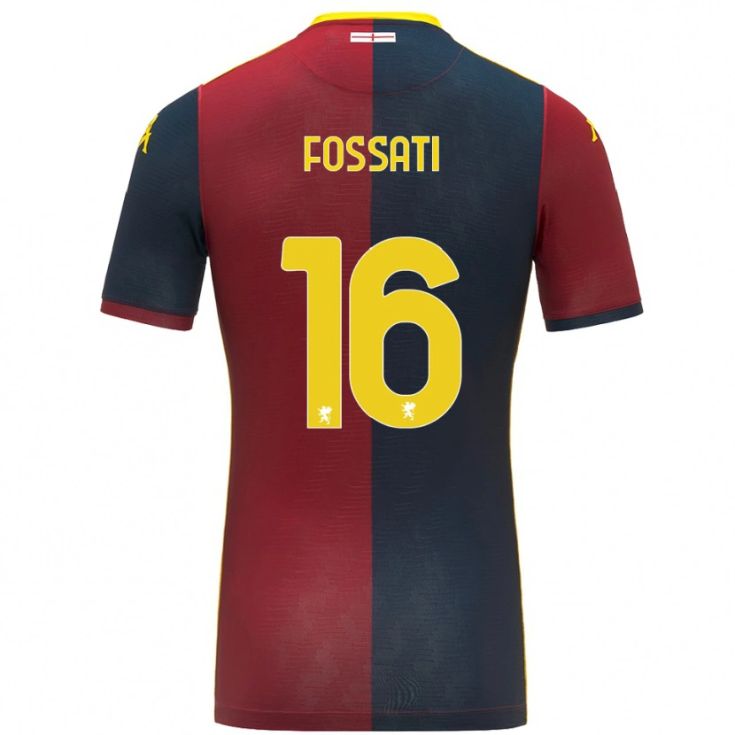 Danxen Mujer Camiseta Daniel Fossati #16 Rojo Azul Real 1ª Equipación 2025/26 La Camisa México