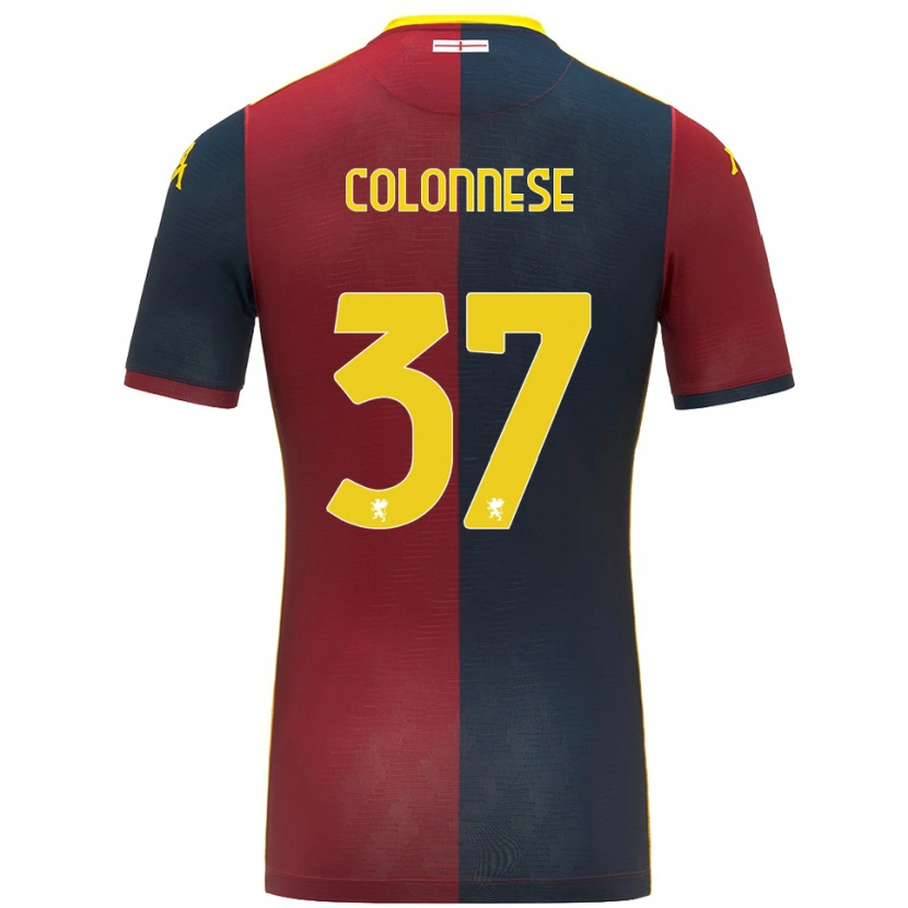 Danxen Mujer Camiseta Lorenzo Colonnese #37 Rojo Azul Real 1ª Equipación 2025/26 La Camisa México