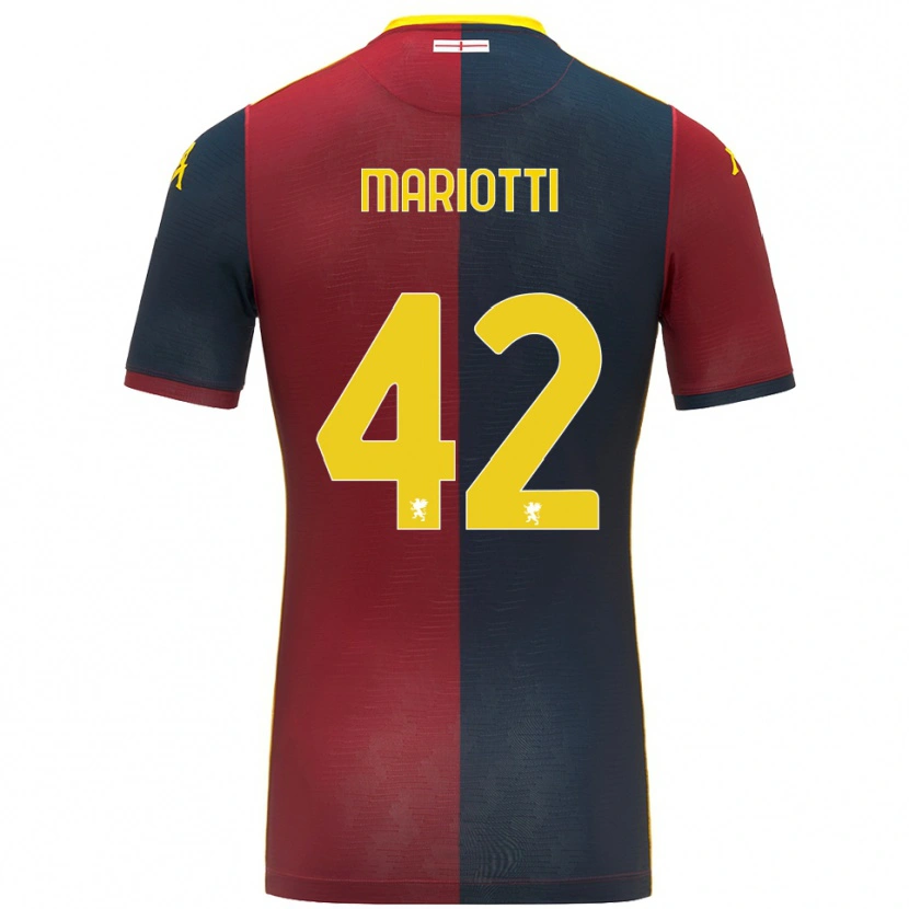 Danxen Mujer Camiseta Andrea Mariotti #42 Rojo Azul Real 1ª Equipación 2025/26 La Camisa México
