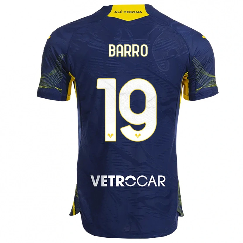 Danxen Mujer Camiseta Chiara Barro #19 Marino Amarillo 1ª Equipación 2025/26 La Camisa México