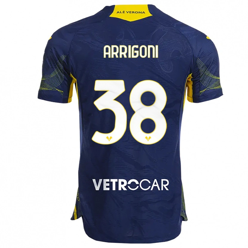 Danxen Mujer Camiseta Arrigoni #38 Marino Amarillo 1ª Equipación 2025/26 La Camisa México