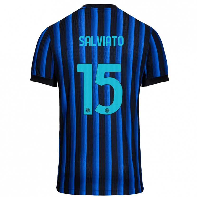 Danxen Mujer Camiseta Gabriel Salviato #15 Negro Azul 1ª Equipación 2025/26 La Camisa México