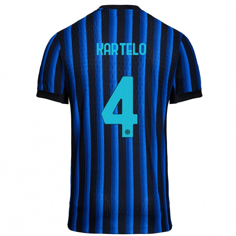 Danxen Mujer Camiseta Dominik Kartelo #4 Negro Azul 1ª Equipación 2025/26 La Camisa México
