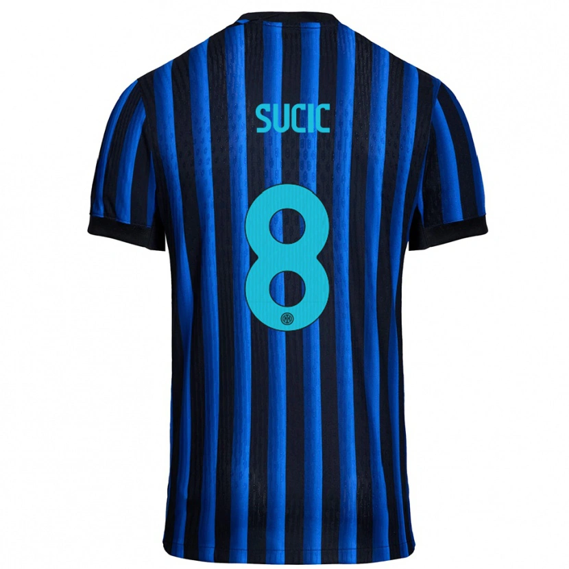 Danxen Mujer Camiseta Petar Sučić #8 Negro Azul 1ª Equipación 2025/26 La Camisa México