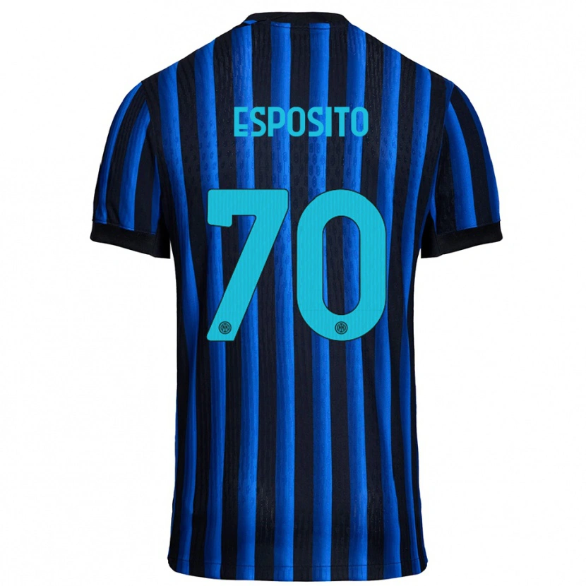 Danxen Mujer Camiseta Sebastiano Esposito #70 Negro Azul 1ª Equipación 2025/26 La Camisa México