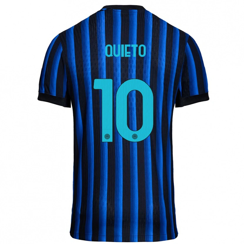 Danxen Mujer Camiseta Daniele Quieto #10 Negro Azul 1ª Equipación 2025/26 La Camisa México
