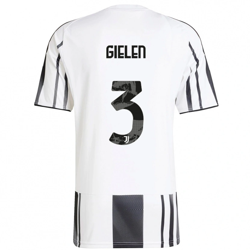 Danxen Mujer Camiseta Wout Gielen #3 Blanco Negro 1ª Equipación 2025/26 La Camisa México