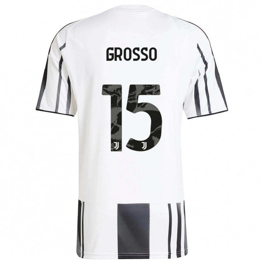 Danxen Mujer Camiseta Julia Grosso #15 Blanco Negro 1ª Equipación 2025/26 La Camisa México