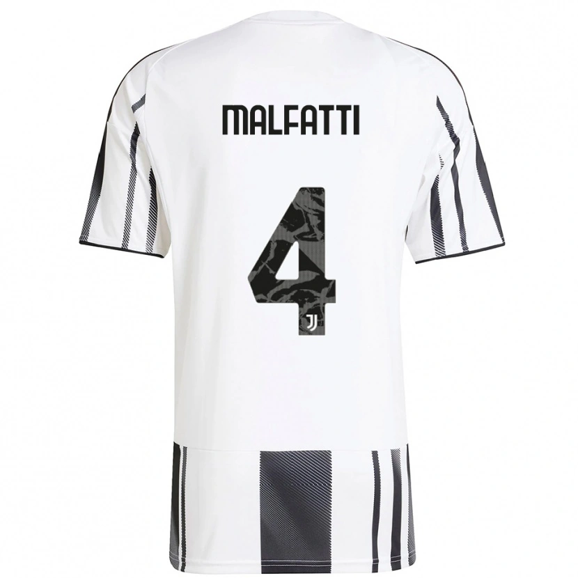 Danxen Mujer Camiseta Tiago Malfatti #4 Blanco Negro 1ª Equipación 2025/26 La Camisa México