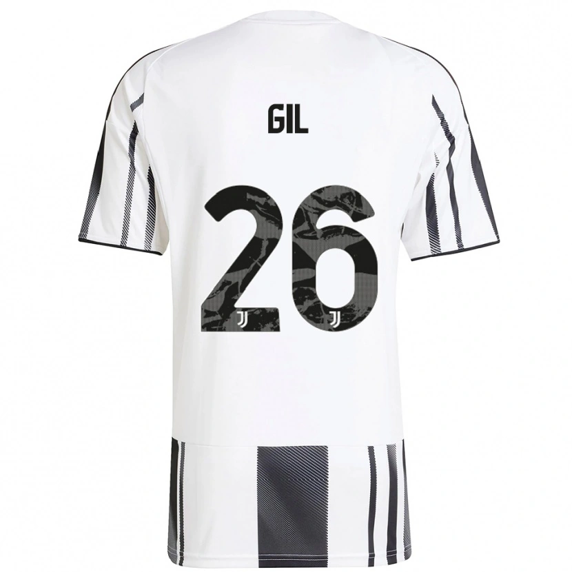 Danxen Mujer Camiseta Javier Gil #26 Blanco Negro 1ª Equipación 2025/26 La Camisa México