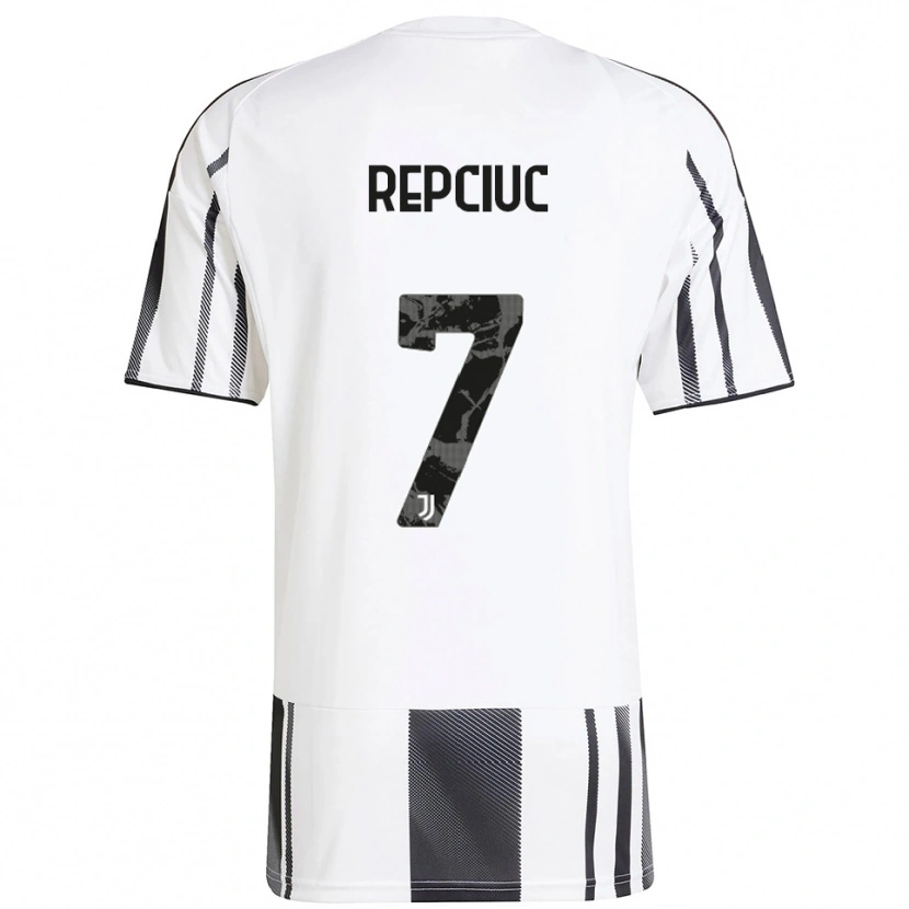 Danxen Mujer Camiseta Gabriel Repciuc #7 Blanco Negro 1ª Equipación 2025/26 La Camisa México