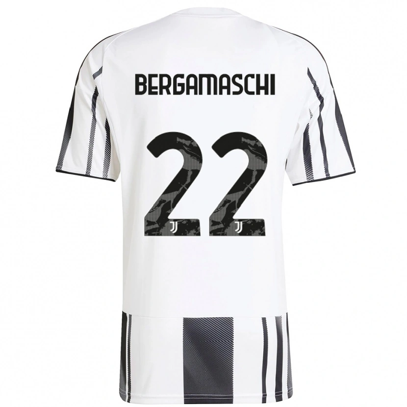Danxen Mujer Camiseta Valentina Bergamaschi #22 Blanco Negro 1ª Equipación 2025/26 La Camisa México