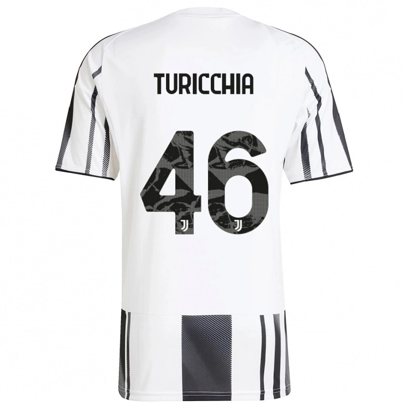 Danxen Mujer Camiseta Riccardo Turicchia #46 Blanco Negro 1ª Equipación 2025/26 La Camisa México