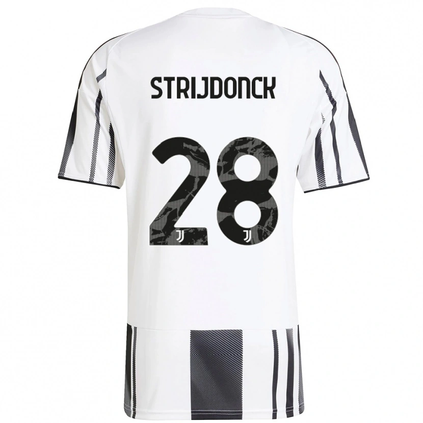 Danxen Mujer Camiseta Bayron Strijdonck #28 Blanco Negro 1ª Equipación 2025/26 La Camisa México