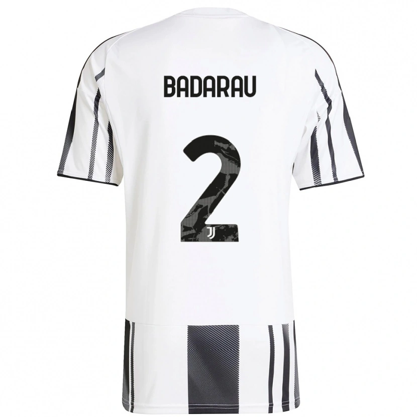 Danxen Mujer Camiseta Fabio Bădărău #2 Blanco Negro 1ª Equipación 2025/26 La Camisa México