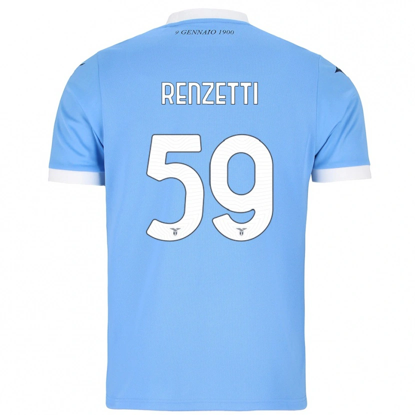 Danxen Mujer Camiseta Davide Renzetti #59 Azul Cielo Blanco 1ª Equipación 2025/26 La Camisa México