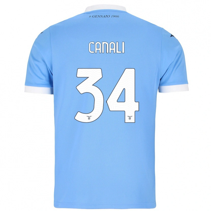 Danxen Mujer Camiseta Giorgio Canali #34 Azul Cielo Blanco 1ª Equipación 2025/26 La Camisa México