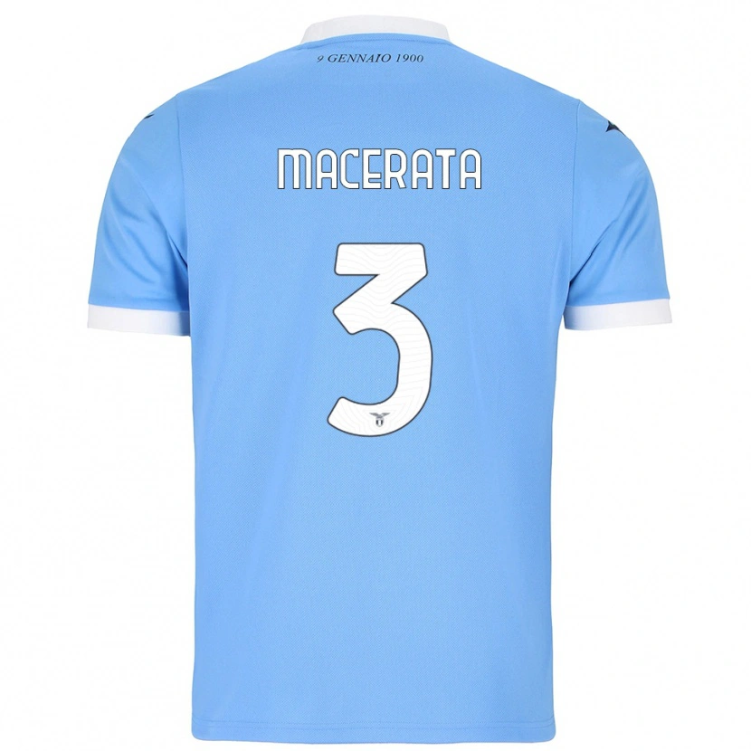 Danxen Mujer Camiseta Francesco Macerata #3 Azul Cielo Blanco 1ª Equipación 2025/26 La Camisa México