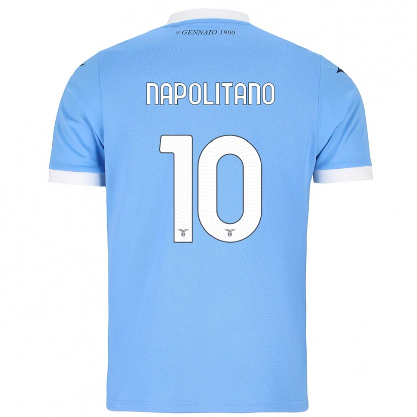 Danxen Mujer Camiseta Luca Napolitano #10 Azul Cielo Blanco 1ª Equipación 2025/26 La Camisa México
