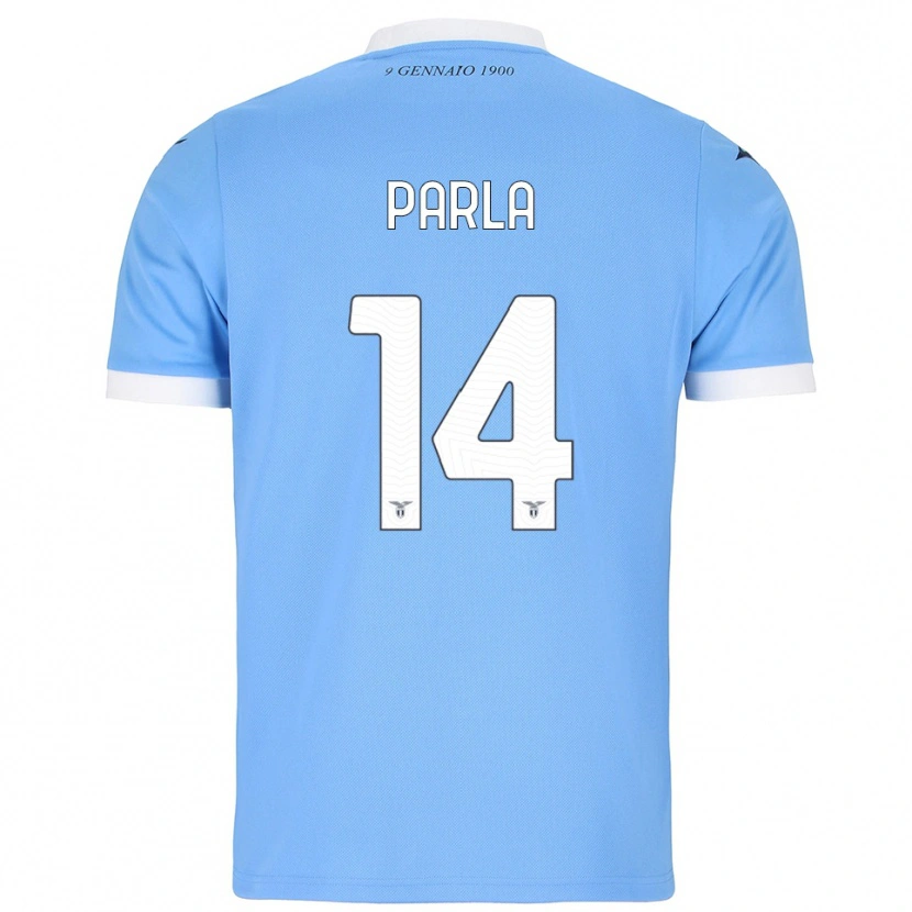 Danxen Mujer Camiseta Jacopo Parla #14 Azul Cielo Blanco 1ª Equipación 2025/26 La Camisa México