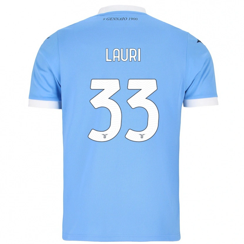 Danxen Mujer Camiseta Giacomo Lauri #33 Azul Cielo Blanco 1ª Equipación 2025/26 La Camisa México