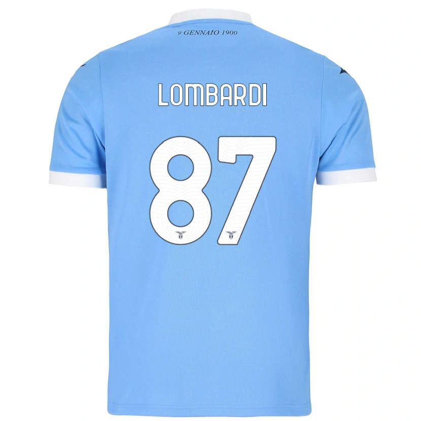 Danxen Mujer Camiseta Cristiano Lombardi #87 Azul Cielo Blanco 1ª Equipación 2025/26 La Camisa México