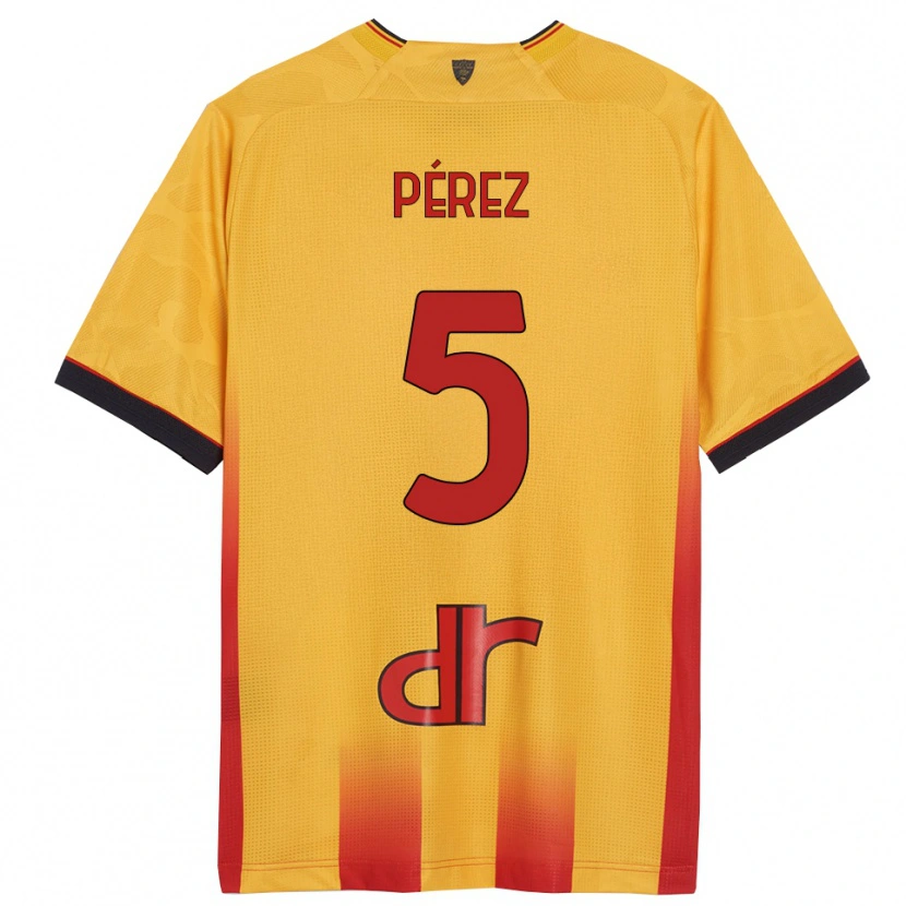 Danxen Mujer Camiseta Matías Pérez #5 Amarillo Naranja 1ª Equipación 2025/26 La Camisa México