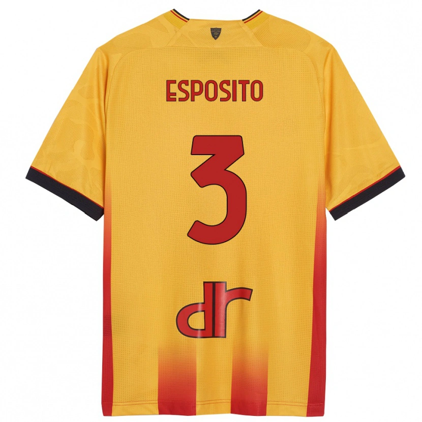 Danxen Mujer Camiseta Sebastian Esposito #3 Amarillo Naranja 1ª Equipación 2025/26 La Camisa México