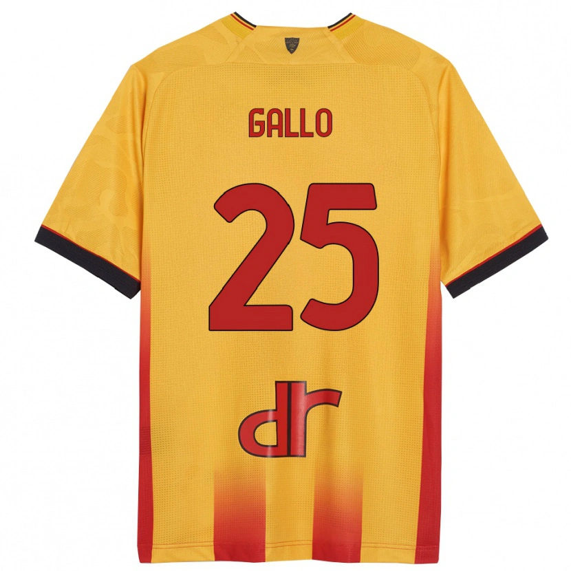 Danxen Mujer Camiseta Antonino Gallo #25 Amarillo Naranja 1ª Equipación 2025/26 La Camisa México