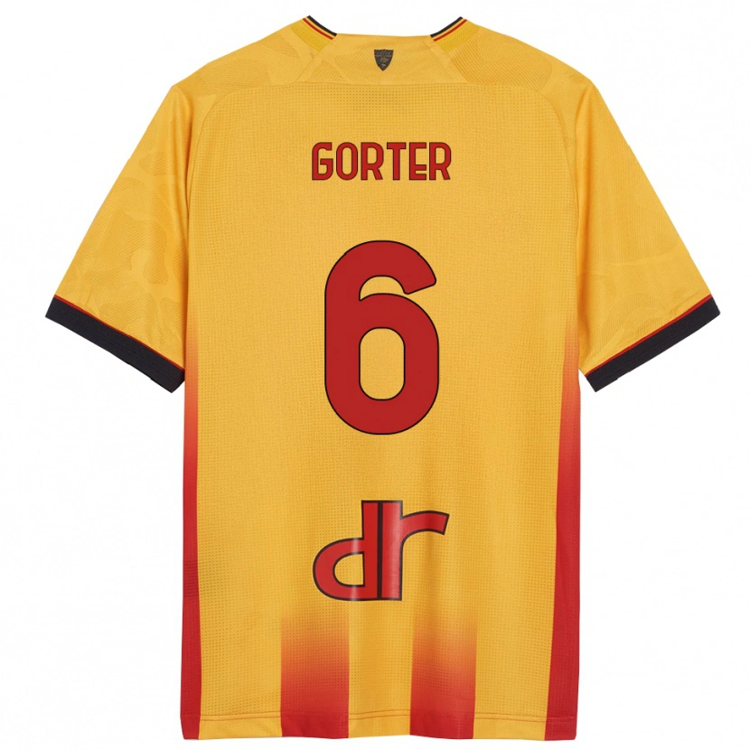 Danxen Mujer Camiseta Olaf Gorter #6 Amarillo Naranja 1ª Equipación 2025/26 La Camisa México