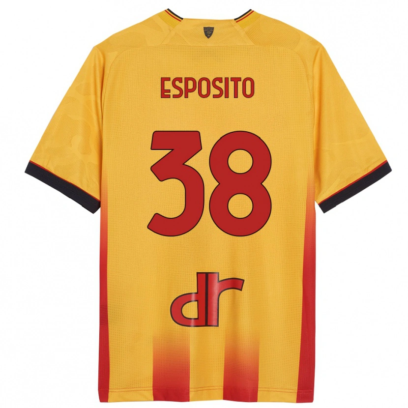 Danxen Mujer Camiseta Pasquale Esposito #38 Amarillo Naranja 1ª Equipación 2025/26 La Camisa México