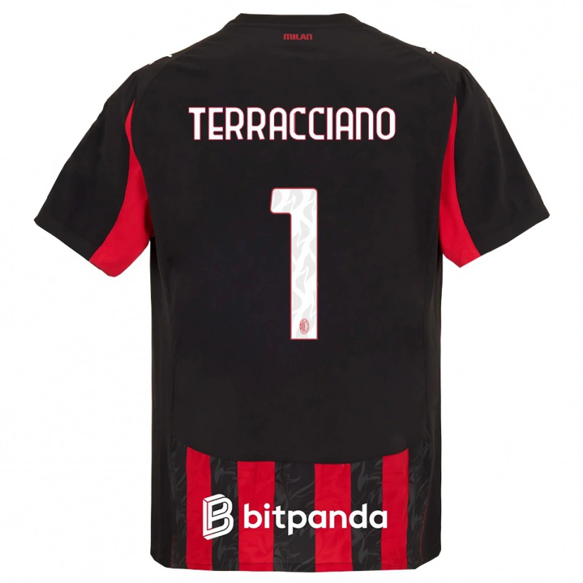 Danxen Mujer Camiseta Pietro Terracciano #1 Rojo Negro 1ª Equipación 2025/26 La Camisa México