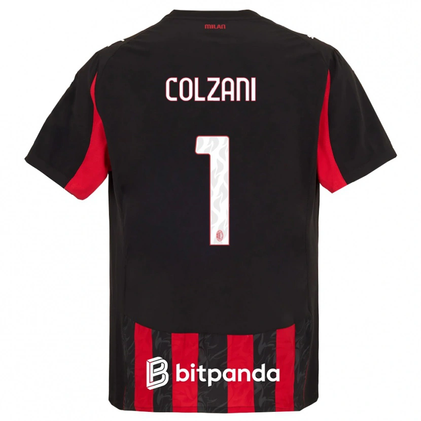 Danxen Mujer Camiseta Edoardo Colzani #1 Rojo Negro 1ª Equipación 2025/26 La Camisa México