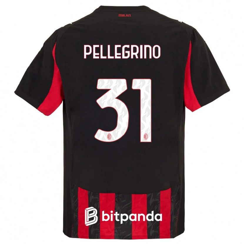 Danxen Mujer Camiseta Marco Pellegrino #31 Rojo Negro 1ª Equipación 2025/26 La Camisa México