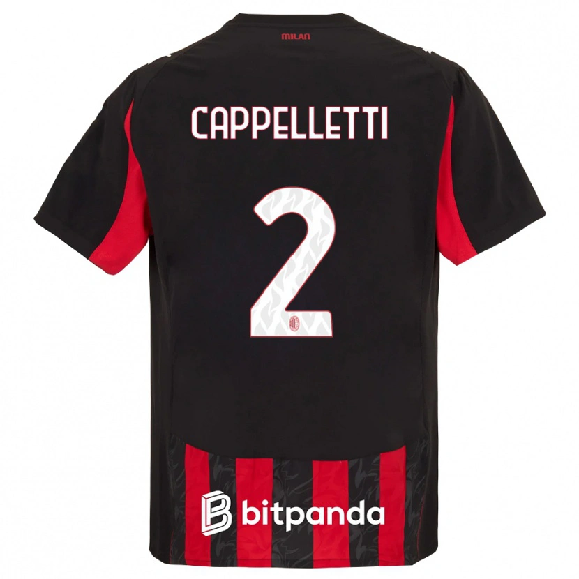 Danxen Mujer Camiseta Mattia Cappelletti #2 Rojo Negro 1ª Equipación 2025/26 La Camisa México