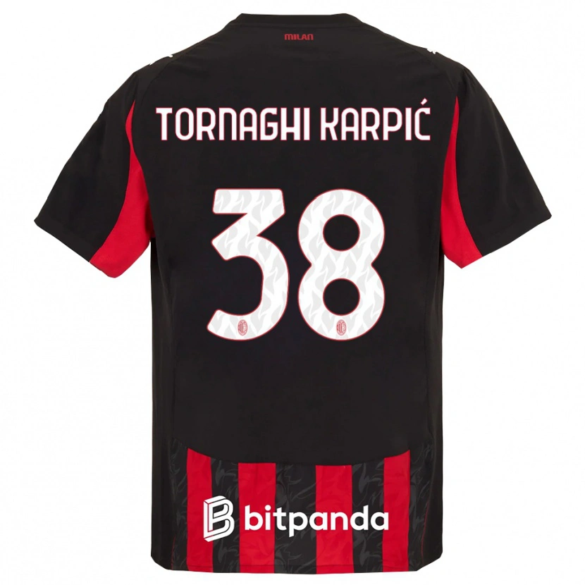 Danxen Mujer Camiseta Lavinia Tornaghi Karpić #38 Rojo Negro 1ª Equipación 2025/26 La Camisa México