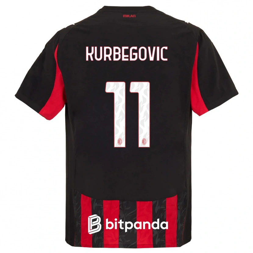 Danxen Mujer Camiseta Dino Kurbegovic #11 Rojo Negro 1ª Equipación 2025/26 La Camisa México