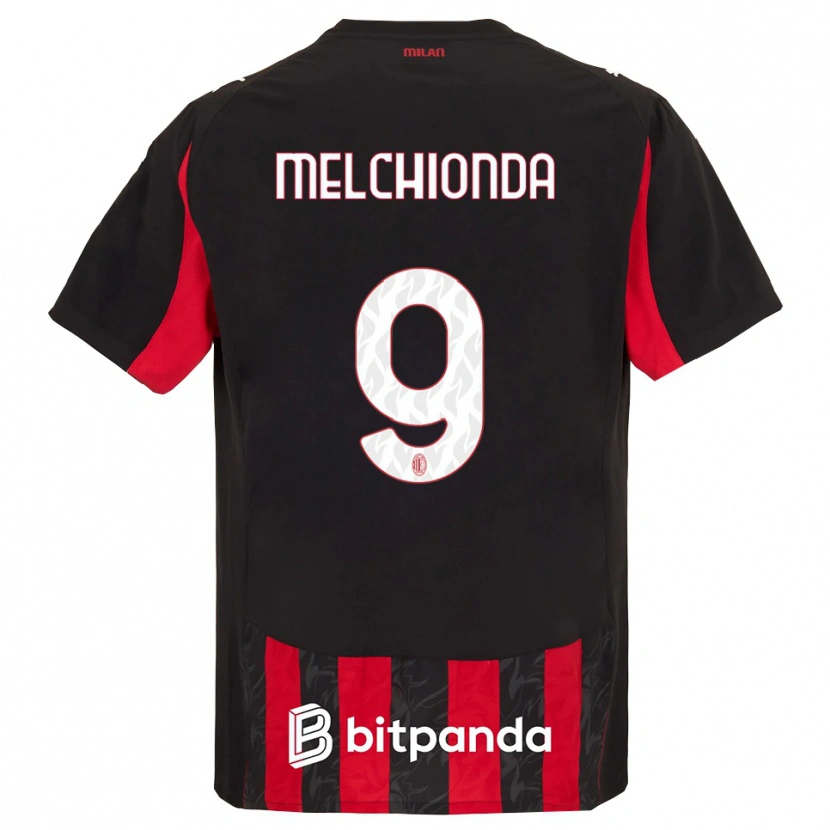 Danxen Mujer Camiseta Marco Melchionda #9 Rojo Negro 1ª Equipación 2025/26 La Camisa México