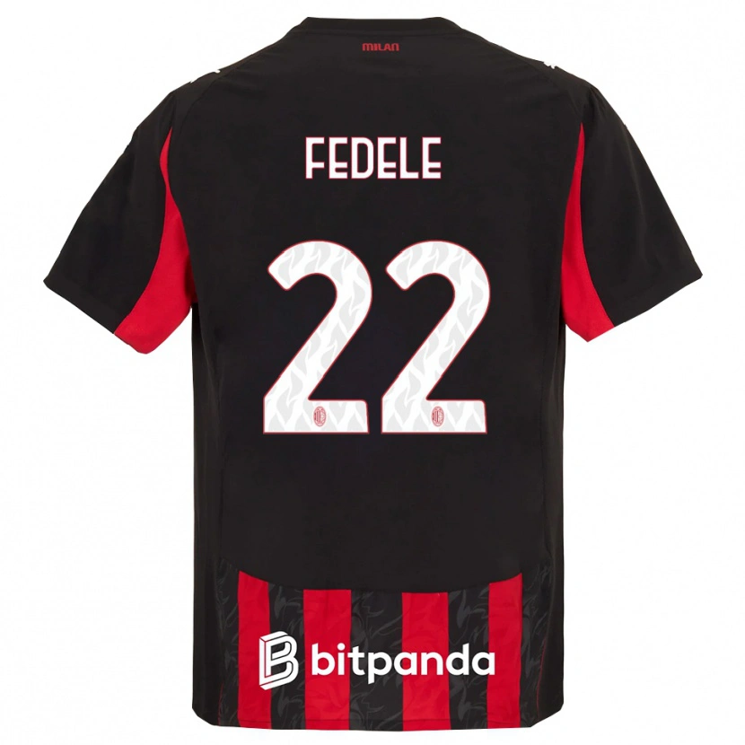 Danxen Mujer Camiseta Noemi Fedele #22 Rojo Negro 1ª Equipación 2025/26 La Camisa México