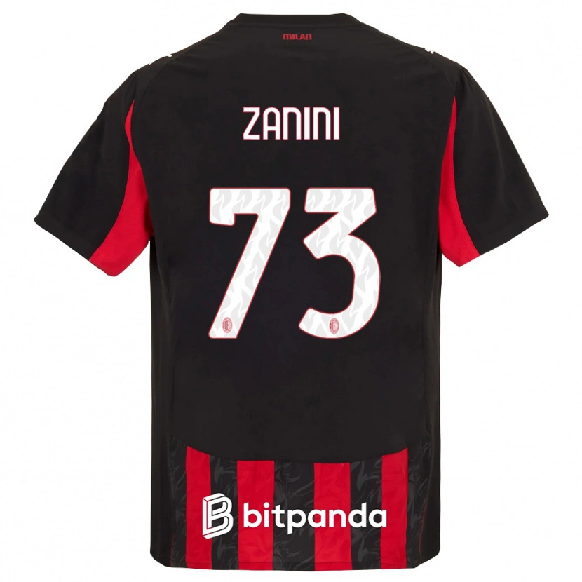 Danxen Mujer Camiseta Paola Zanini #73 Rojo Negro 1ª Equipación 2025/26 La Camisa México