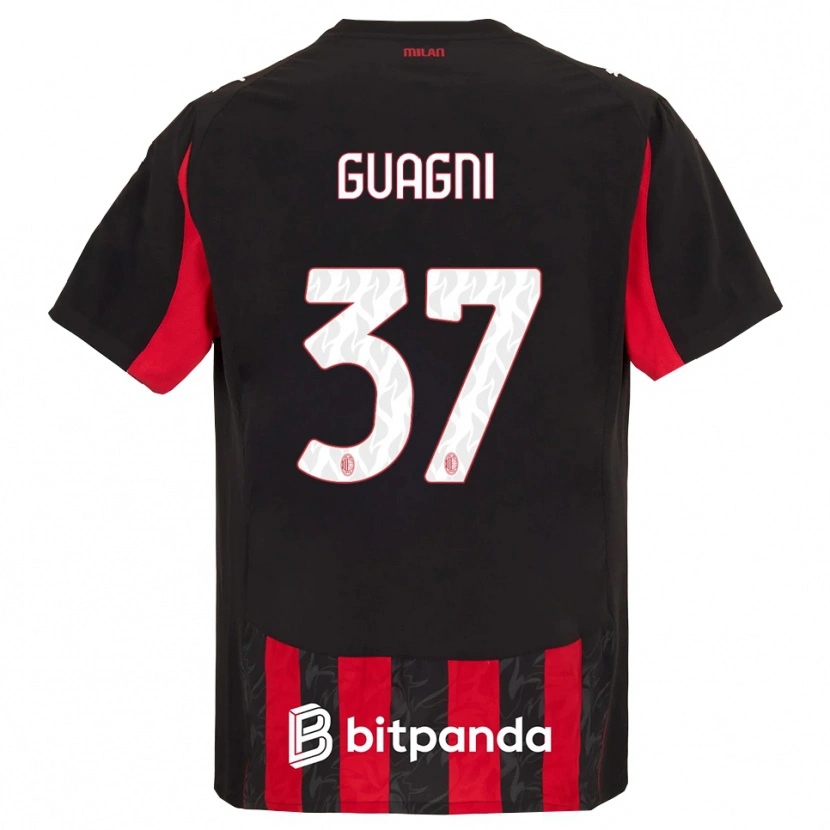 Danxen Mujer Camiseta Alia Guagni #37 Rojo Negro 1ª Equipación 2025/26 La Camisa México