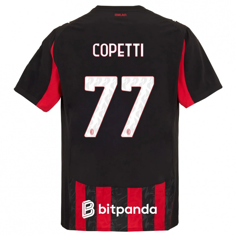 Danxen Mujer Camiseta Matilde Copetti #77 Rojo Negro 1ª Equipación 2025/26 La Camisa México