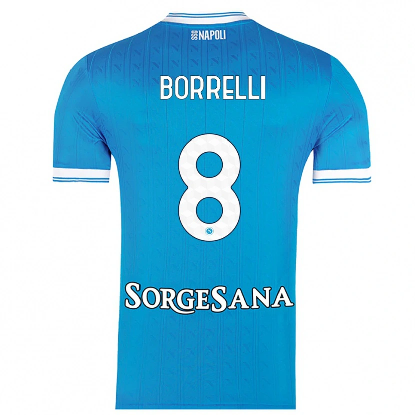 Danxen Mujer Camiseta Ciro Borrelli #8 Azul Cielo Blanco 1ª Equipación 2025/26 La Camisa México
