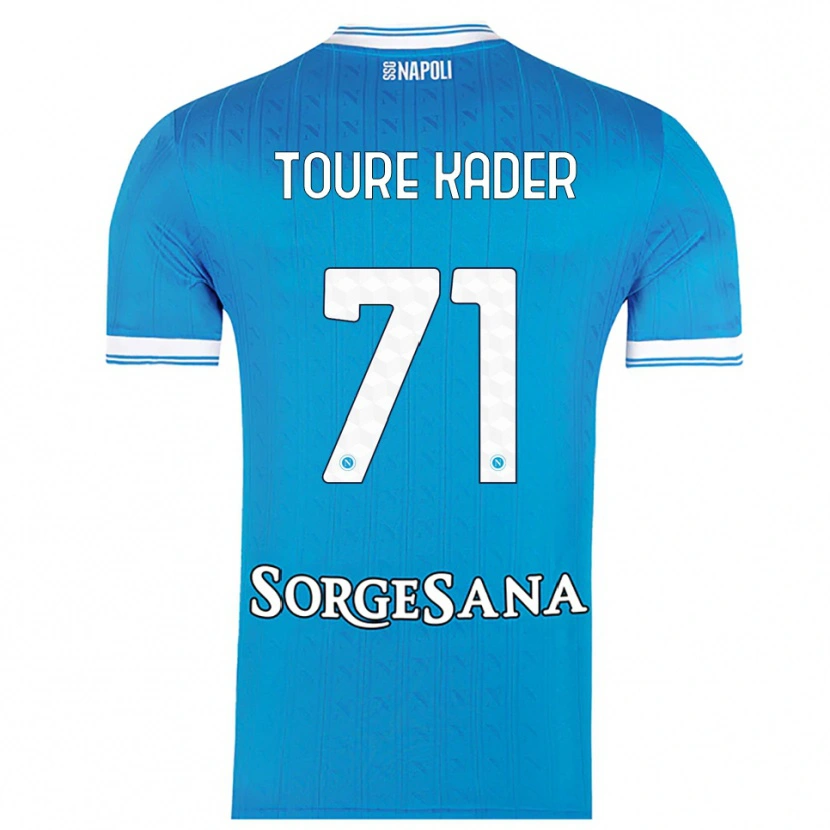 Danxen Mujer Camiseta Aziz Toure Kader #71 Azul Cielo Blanco 1ª Equipación 2025/26 La Camisa México