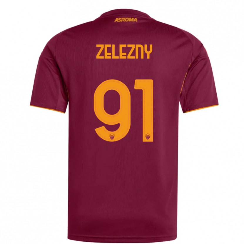 Danxen Mujer Camiseta Radoslaw Zelezny #91 Borgoña Naranja 1ª Equipación 2025/26 La Camisa México