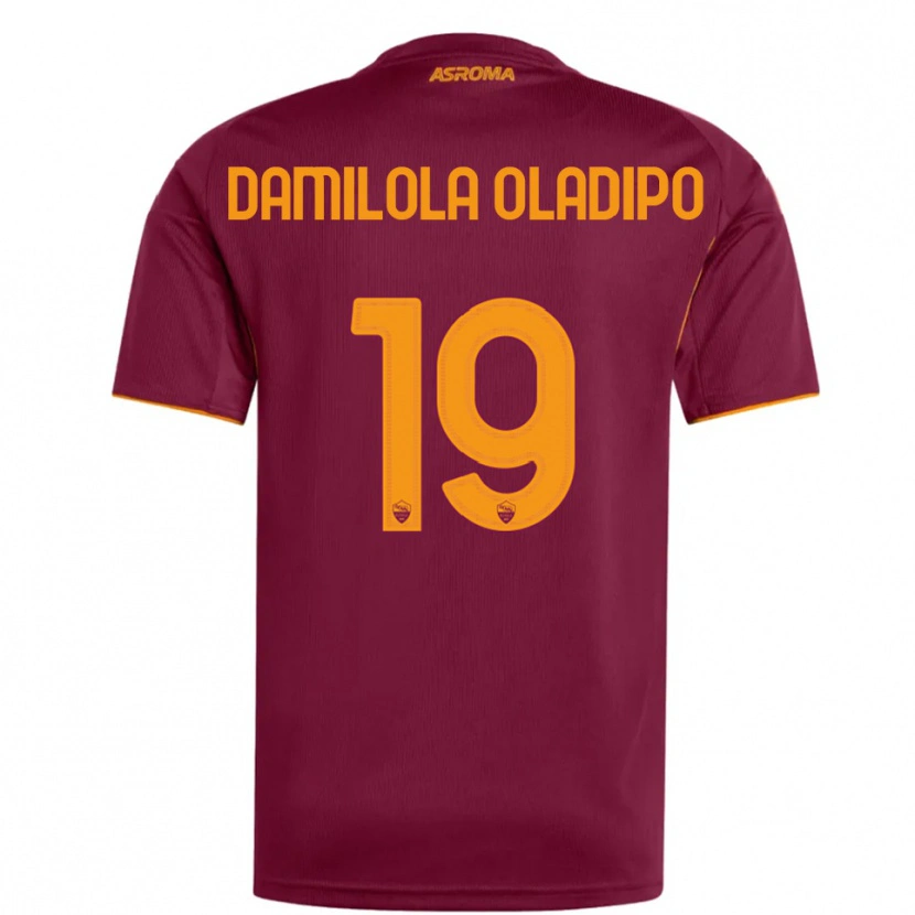Danxen Mujer Camiseta Shukurat Damilola Oladipo #19 Borgoña Naranja 1ª Equipación 2025/26 La Camisa México