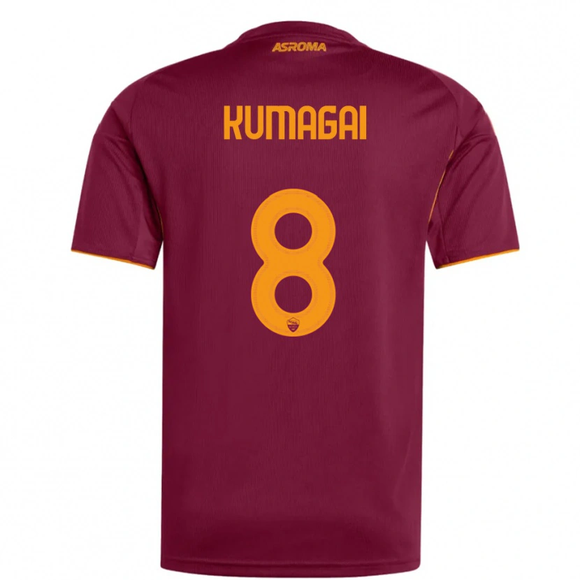 Danxen Mujer Camiseta Saki Kumagai #8 Borgoña Naranja 1ª Equipación 2025/26 La Camisa México