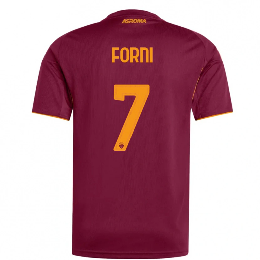 Danxen Mujer Camiseta Matteo Forni #7 Borgoña Naranja 1ª Equipación 2025/26 La Camisa México
