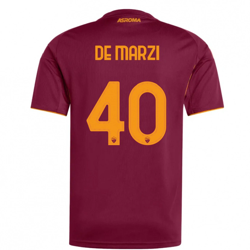 Danxen Mujer Camiseta Giorgio De Marzi #40 Borgoña Naranja 1ª Equipación 2025/26 La Camisa México