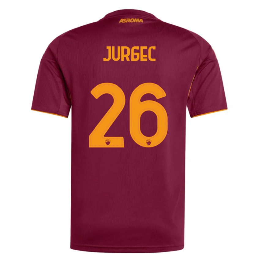 Danxen Mujer Camiseta Jan Jurgec #26 Borgoña Naranja 1ª Equipación 2025/26 La Camisa México
